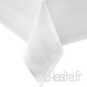 Damas Nappe de table rectangulaire lavable à 95 °C Blanc à bord atlas 130 x 130 130 x 130 cm 100% coton linge de table Tablecloths de decohom Ete xtil - B00927I78Y